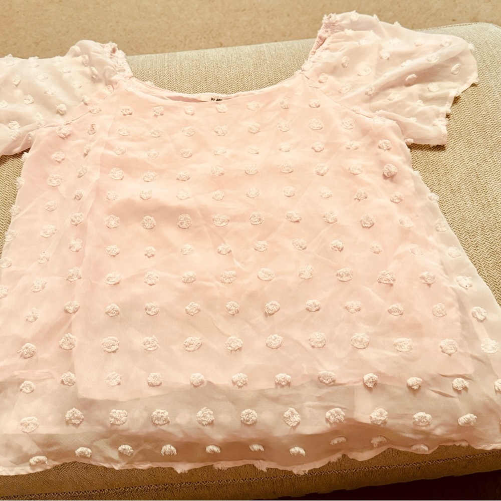 Miami Light Pink Short Sleeve Top